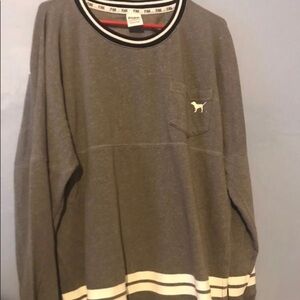 Medium Pink Gray Long Sleeve Sweater​​​